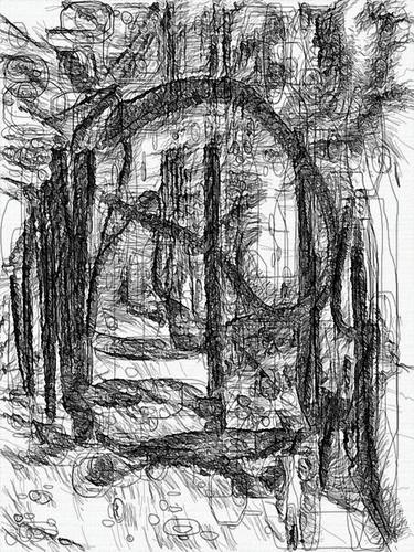 Original Abstract Expressionism Mortality Digital by Otto Laske