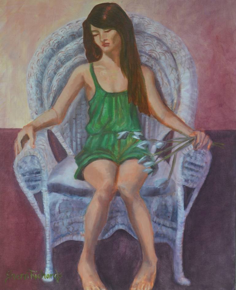 The Wicker Chair Painting by Sherri Richards | Saatchi Art