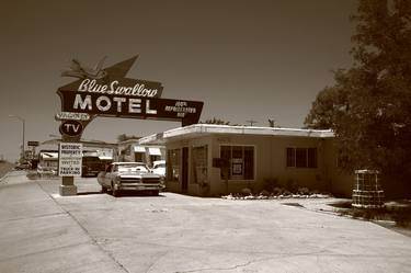 Route 66 - Blue Swallow Motel 2012 #6 Sepia thumb