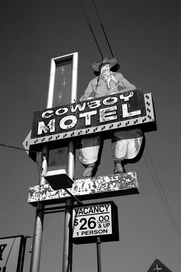 Route 66 - Cowboy Motel 2012 #2 BW thumb