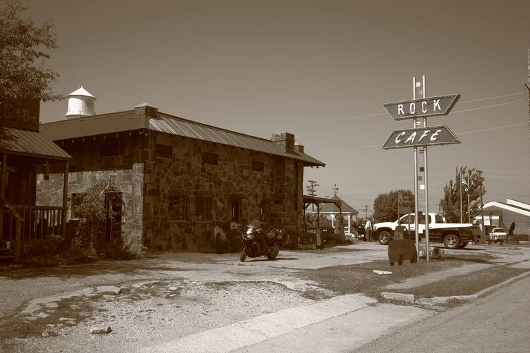Route 66 - Rock Cafe 2012 Sepia - Print