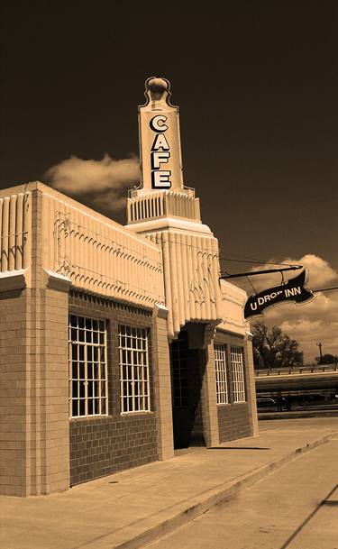 Route 66 - Conoco Tower Station 2007 Sepia thumb