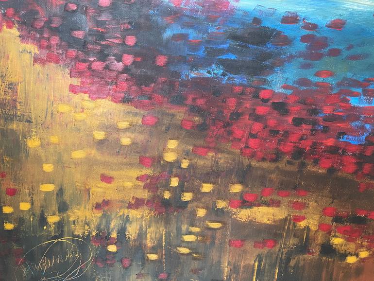 Original Abstract Expressionism Abstract Painting by Haiyan Wang