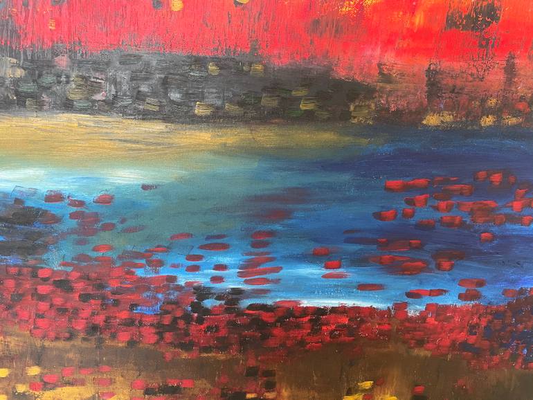 Original Abstract Expressionism Abstract Painting by Haiyan Wang