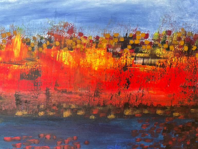 Original Abstract Expressionism Abstract Painting by Haiyan Wang
