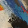 inspired by Japanese calligraphy, I sought to convey the fluidity of movement of Japanese calligraphers through an effusive palette color.