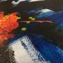 An star observed from another dimension with Japanese calligraphy as background.