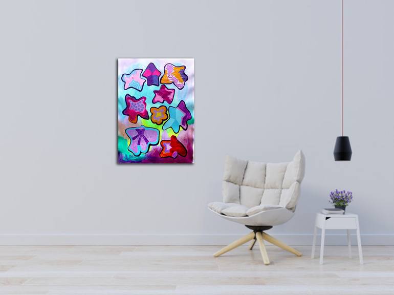 Original Expressionism Floral Painting by Ram Patil