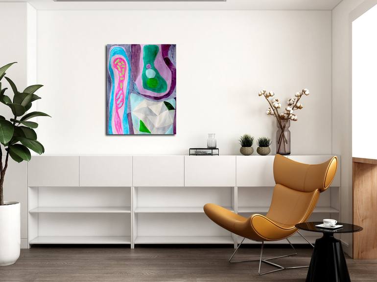 Original Abstract Expressionism Abstract Painting by Ram Patil