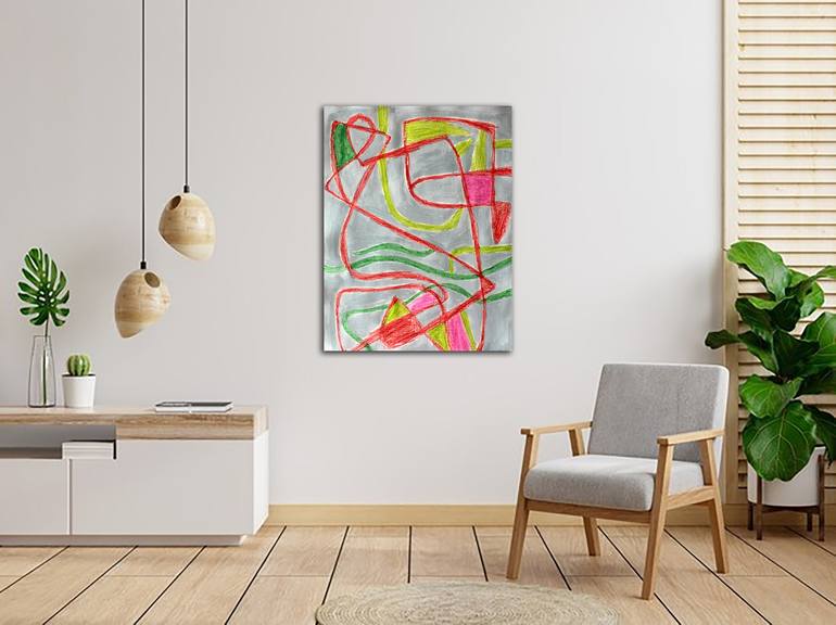 Original Abstract Expressionism Abstract Painting by Ram Patil