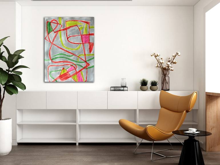 Original Abstract Expressionism Abstract Painting by Ram Patil