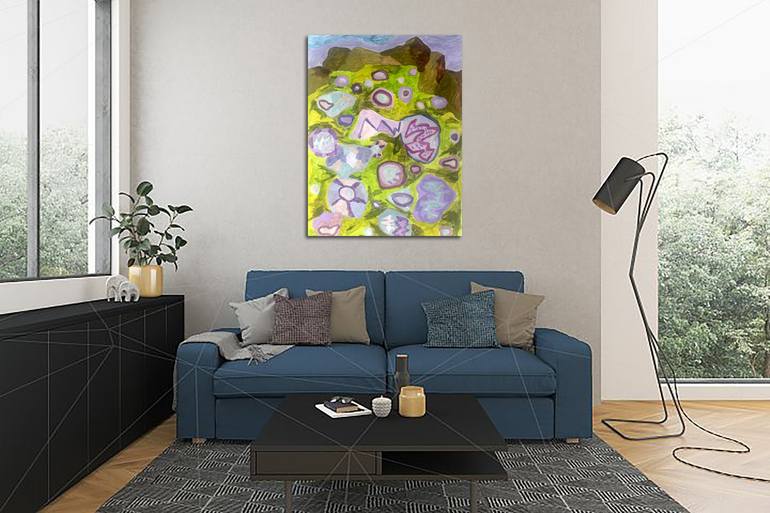 Original Abstract Floral Painting by Ram Patil