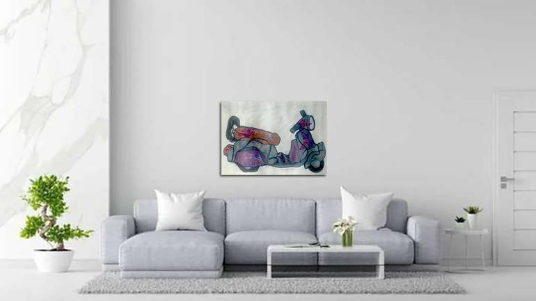 Original Fine Art Bike Painting by Ram Patil