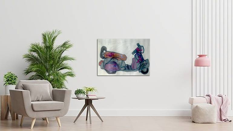 Original Fine Art Bike Painting by Ram Patil