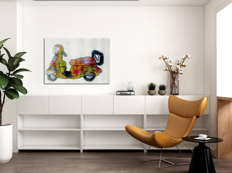 Original Realism Bike Painting by Ram Patil