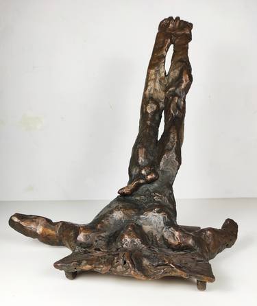 Original Expressionism Men Sculpture by Marian Gologorski