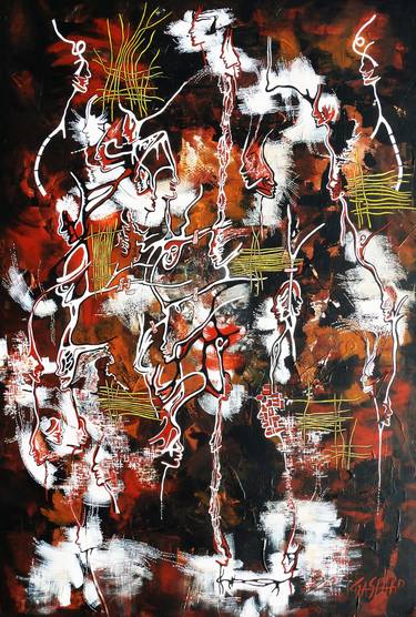 Original Abstract Painting by Yolande GASPARD