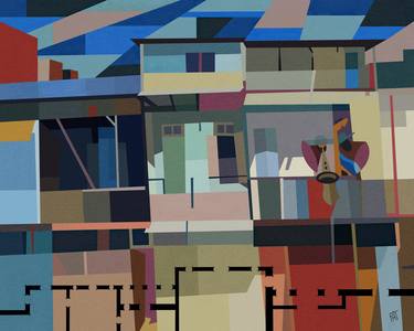 Print of Cubism Architecture Paintings by Frank Trocino