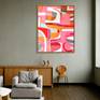 In a virtual room. Painting is 60 inches tall.
