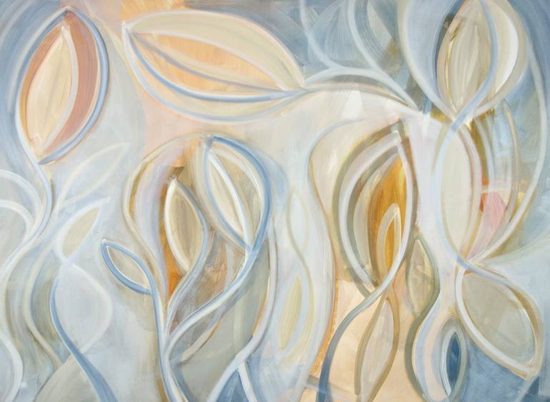 Original Abstract Expressionism Floral Paintings by Michelle Louis