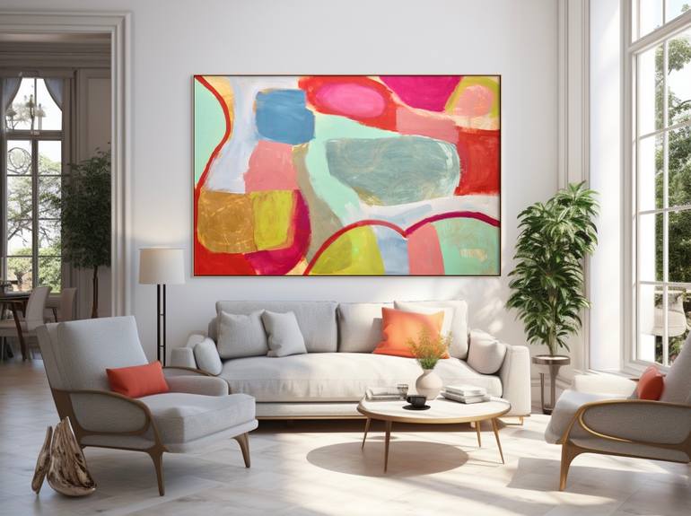 Original Abstract Expressionism Abstract Painting by Michelle Louis