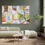 In a virtual room. Painting is 78 in. wide.