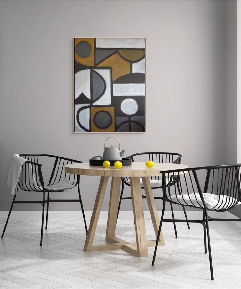Original Art Deco Abstract Painting by Michelle Louis