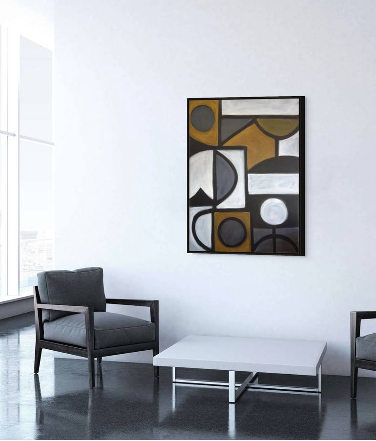 Original Art Deco Abstract Painting by Michelle Louis