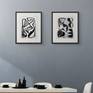 Paired artworks. Frame and mat not included.