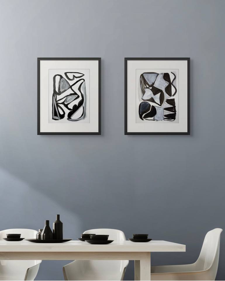 Original Abstract Expressionism Abstract Mixed Media by Michelle Louis