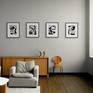 Grouped artworks. Mat & frame not included.