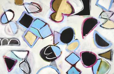Original Abstract Geometric Paintings by Michelle Louis