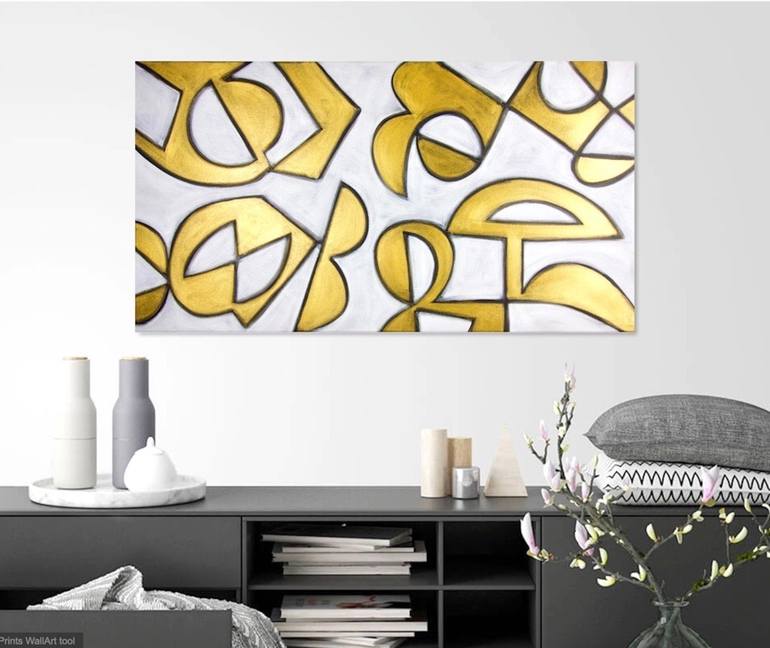 Original Abstract Geometric Painting by Michelle Louis
