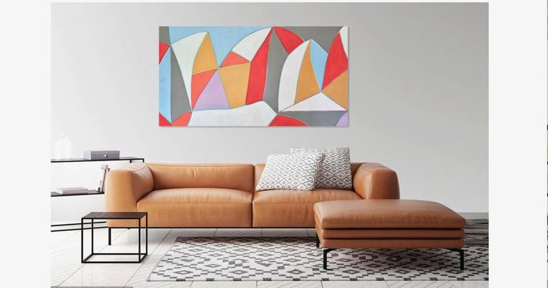 Original Abstract Geometric Painting by Michelle Louis