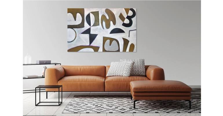 Original Abstract Geometric Painting by Michelle Louis