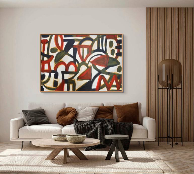 Original Abstract Botanic Painting by Michelle Louis