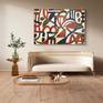 In a virtual room. Painting is 43H x 61W inches.