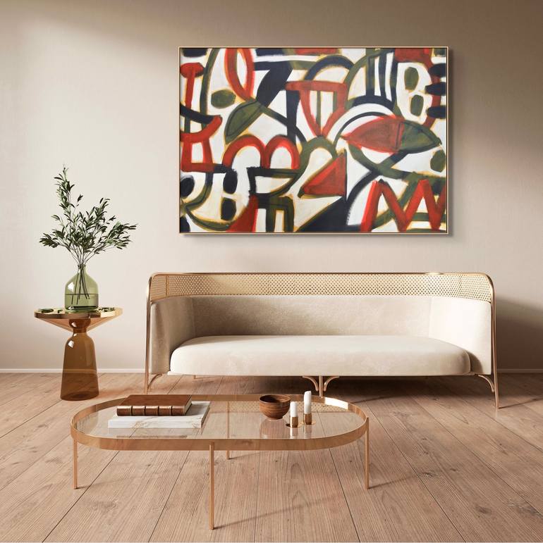Original Abstract Botanic Painting by Michelle Louis