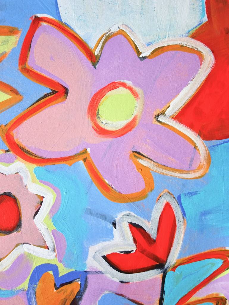 Original Abstract Floral Painting by Michelle Louis