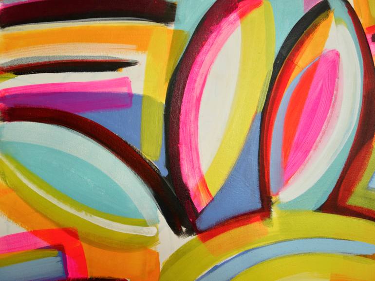 Original Abstract Floral Painting by Michelle Louis