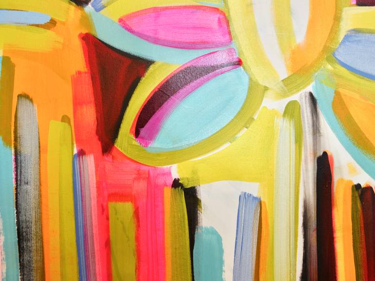 Original Abstract Floral Painting by Michelle Louis