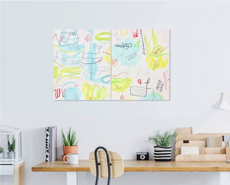 Original Abstract Expressionism Abstract Painting by Michelle Louis