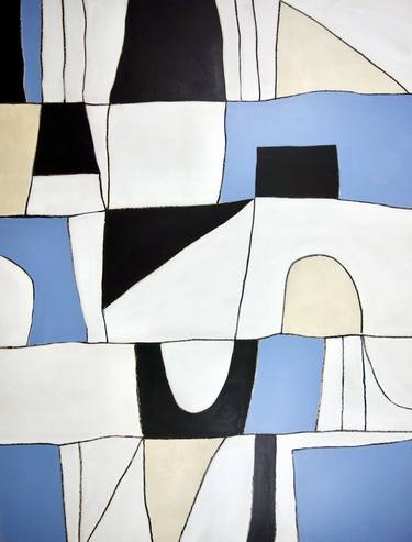 Original Abstract Expressionism Geometric Paintings by Michelle Louis