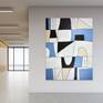 View in a virtual space, vertical orientation. Painting is 78 inches tall.