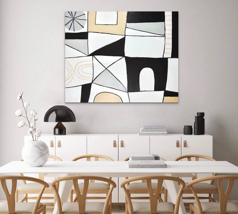 Original Abstract Geometric Painting by Michelle Louis