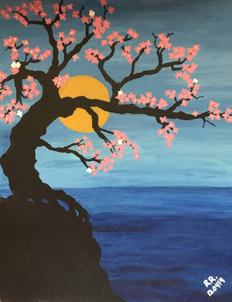 Blossoms At The Edge Of The World Painting By Rovelyn De La Rosa Saatchi Art