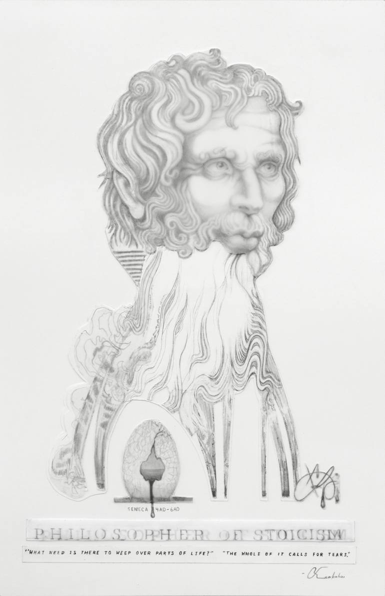 Lucius Annaeus Seneca, Philosopher of Stoicism Drawing by Keakahai