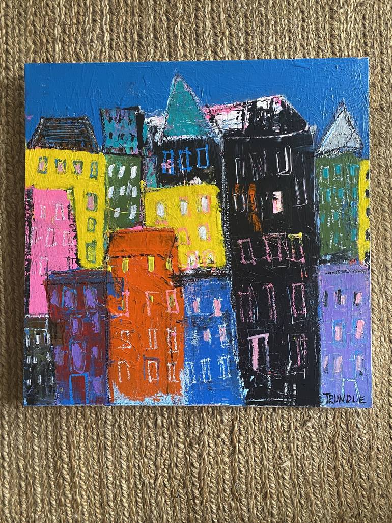 Original Abstract Cities Painting by Sarah Trundle