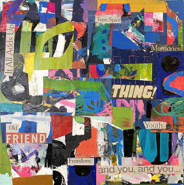 Original Pop Art Abstract Mixed Media by Sarah Trundle