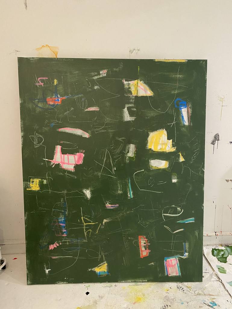 Original Abstract Expressionism Abstract Painting by Sarah Trundle